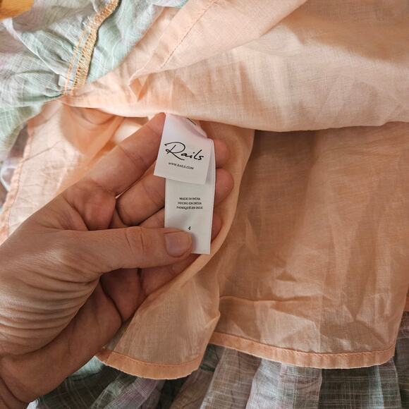 Rails Agatha Skirt Tropica Floral  Tiered Maxi Size 4 - Picture 3 of 8